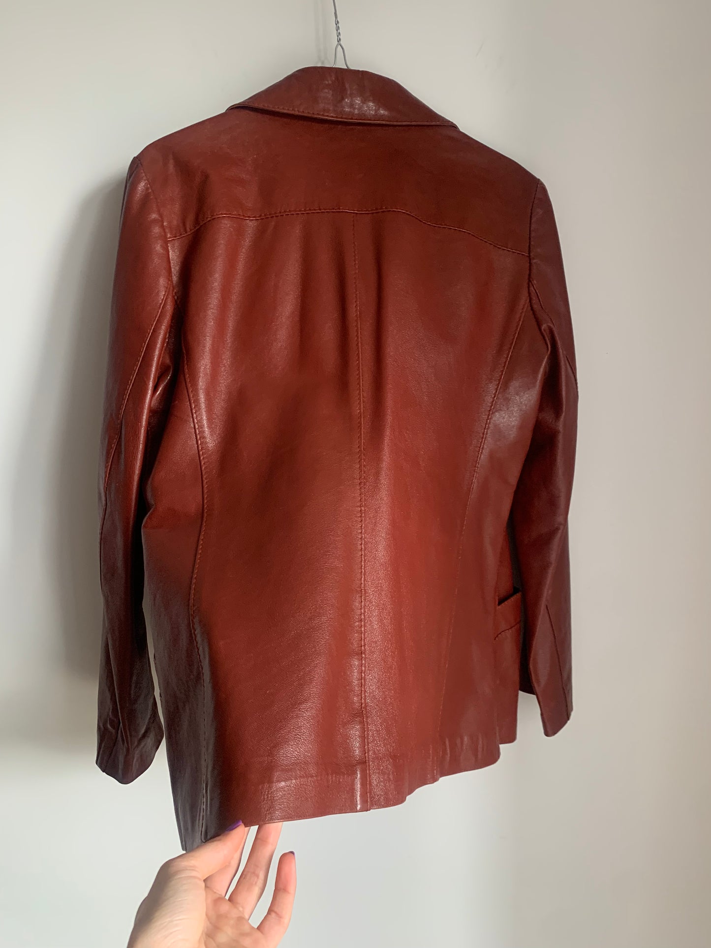 Vintage genuine leather blazer