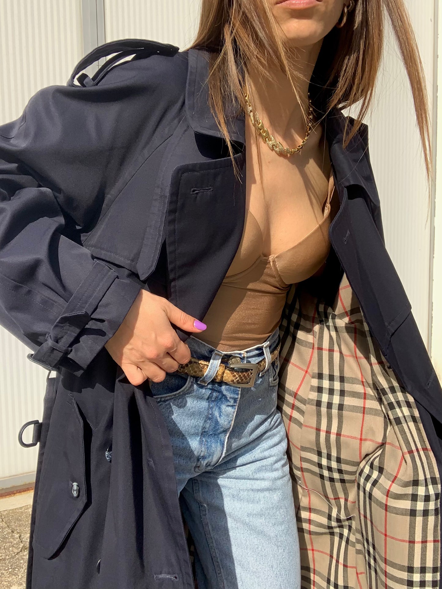 Vintage double-breasted trench coat