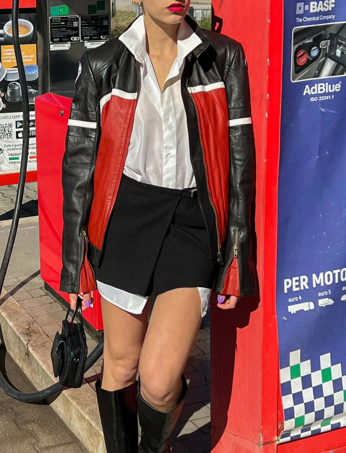 Vintage moto leather jacket