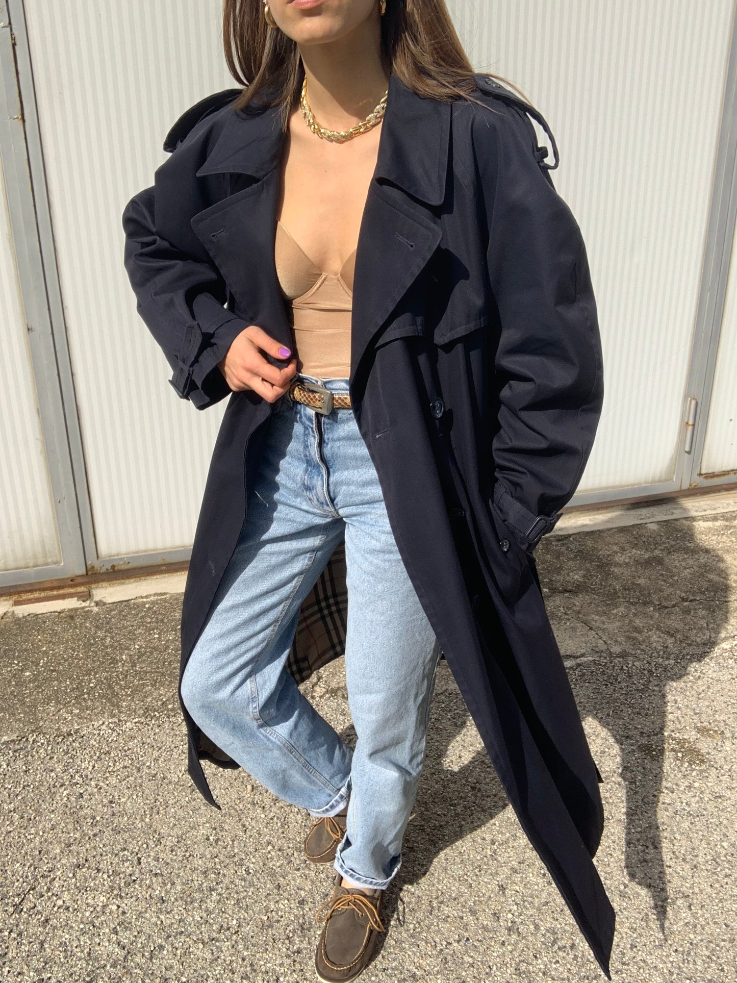 Vintage double-breasted trench coat