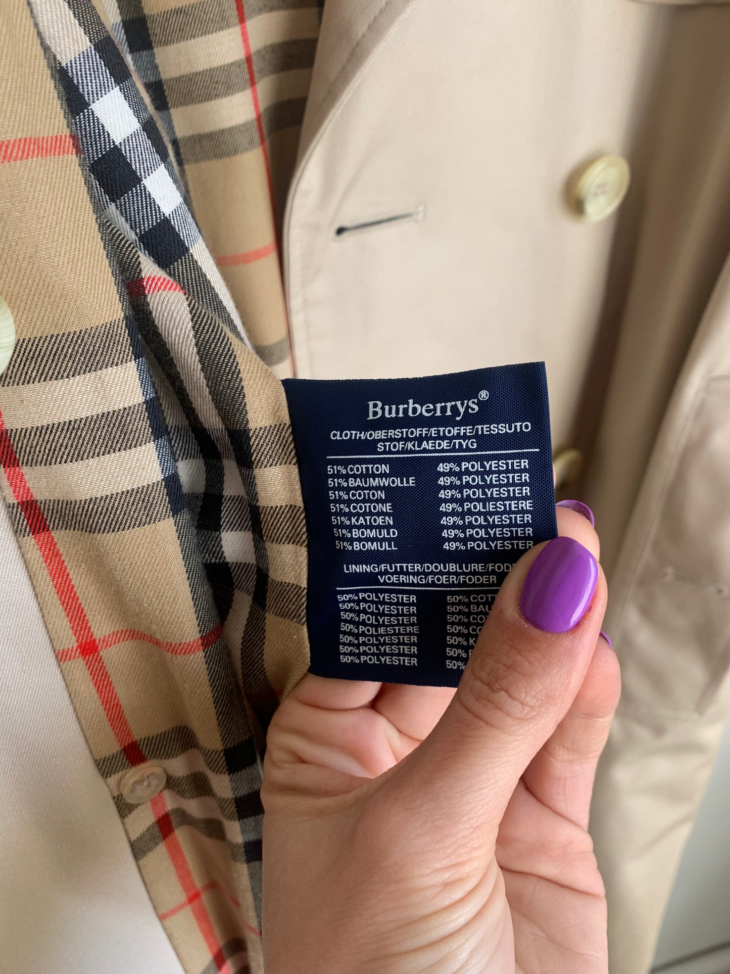Burberrys vintage trench coat