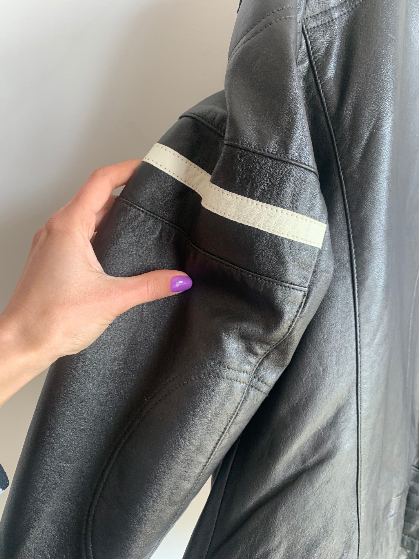 Vintage moto leather jacket