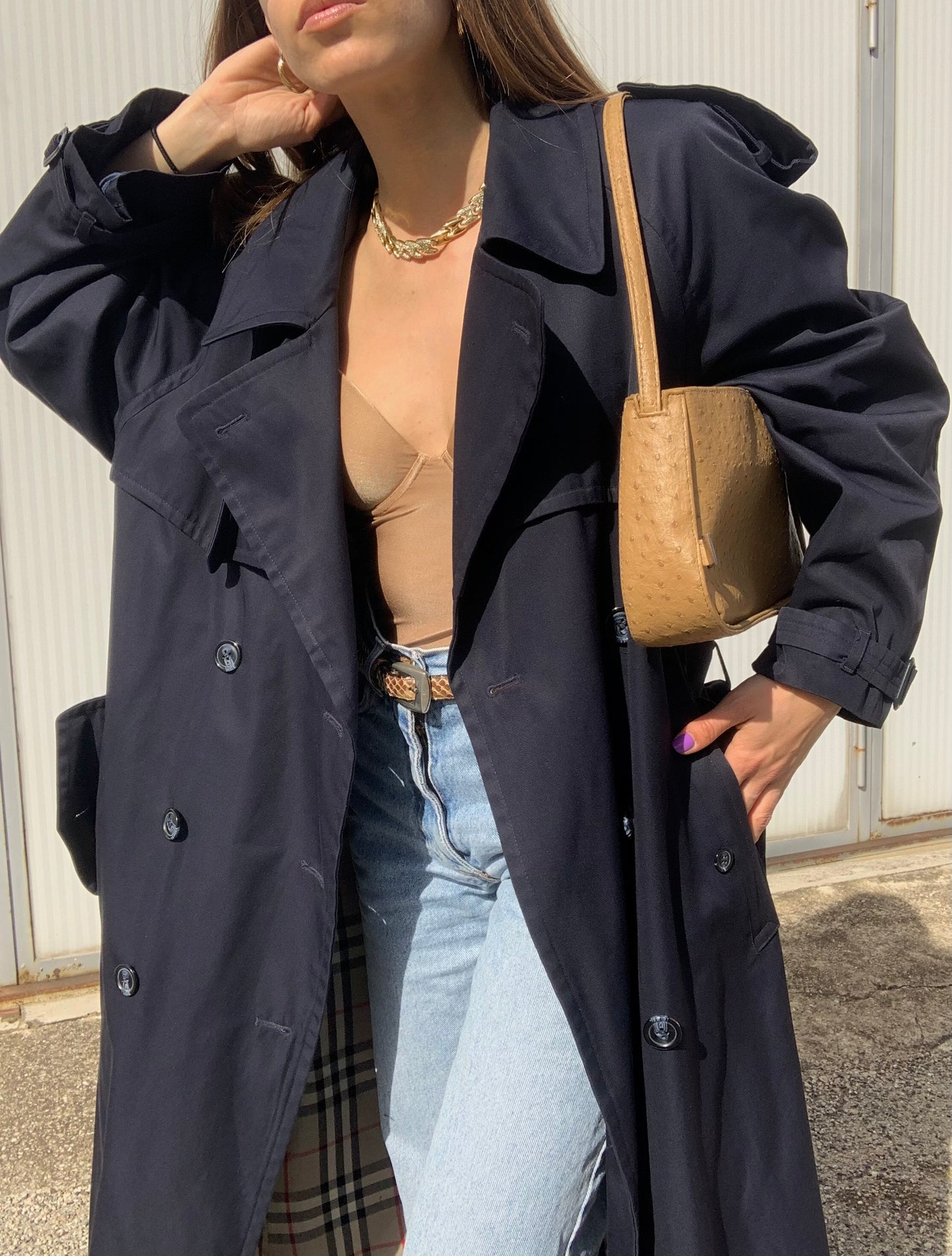 Vintage double-breasted trench coat