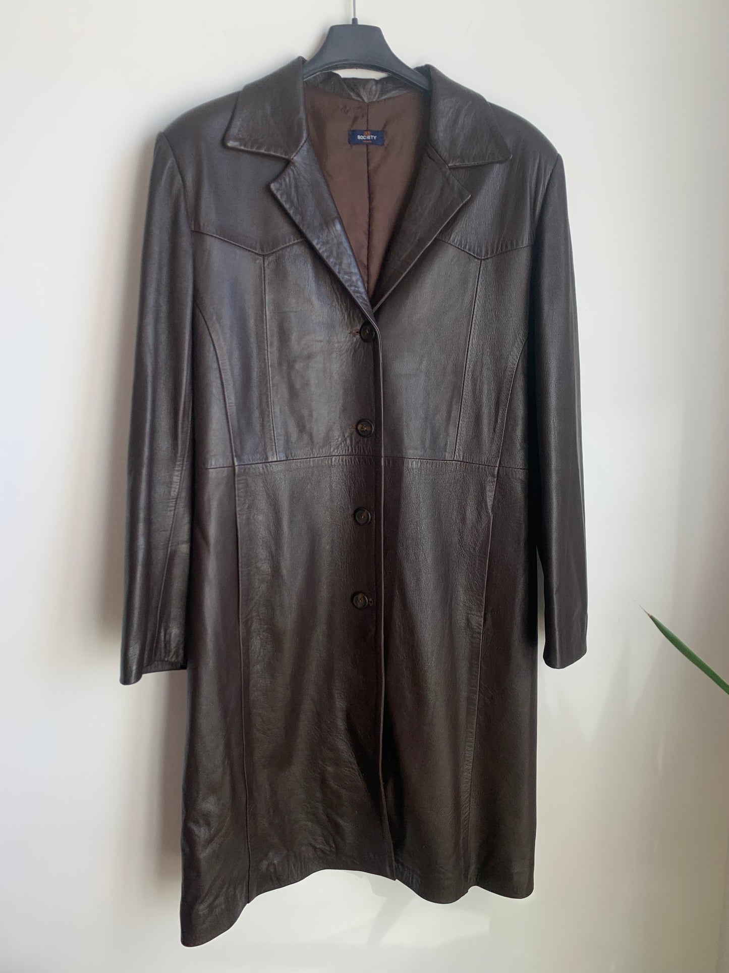 Vintage leather trench coat