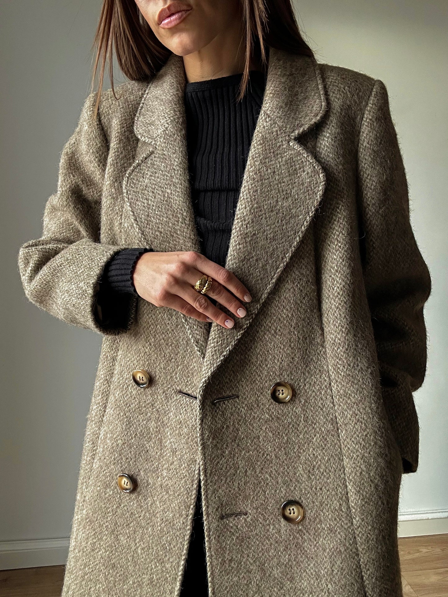 Spinato cappuccino coat