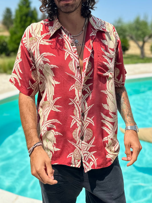 Pure silk surf shirt