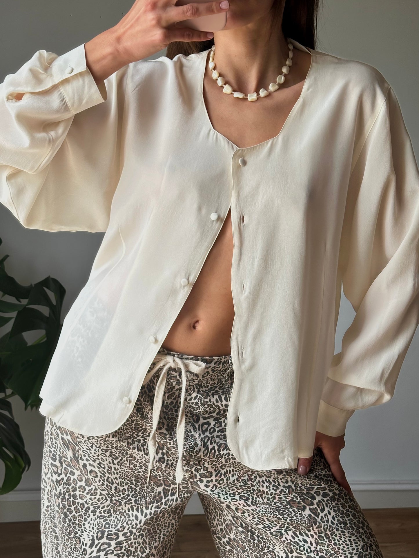 Silk butter shirt
