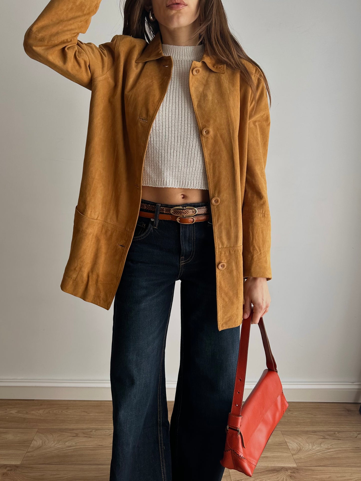 Suede camel jacket