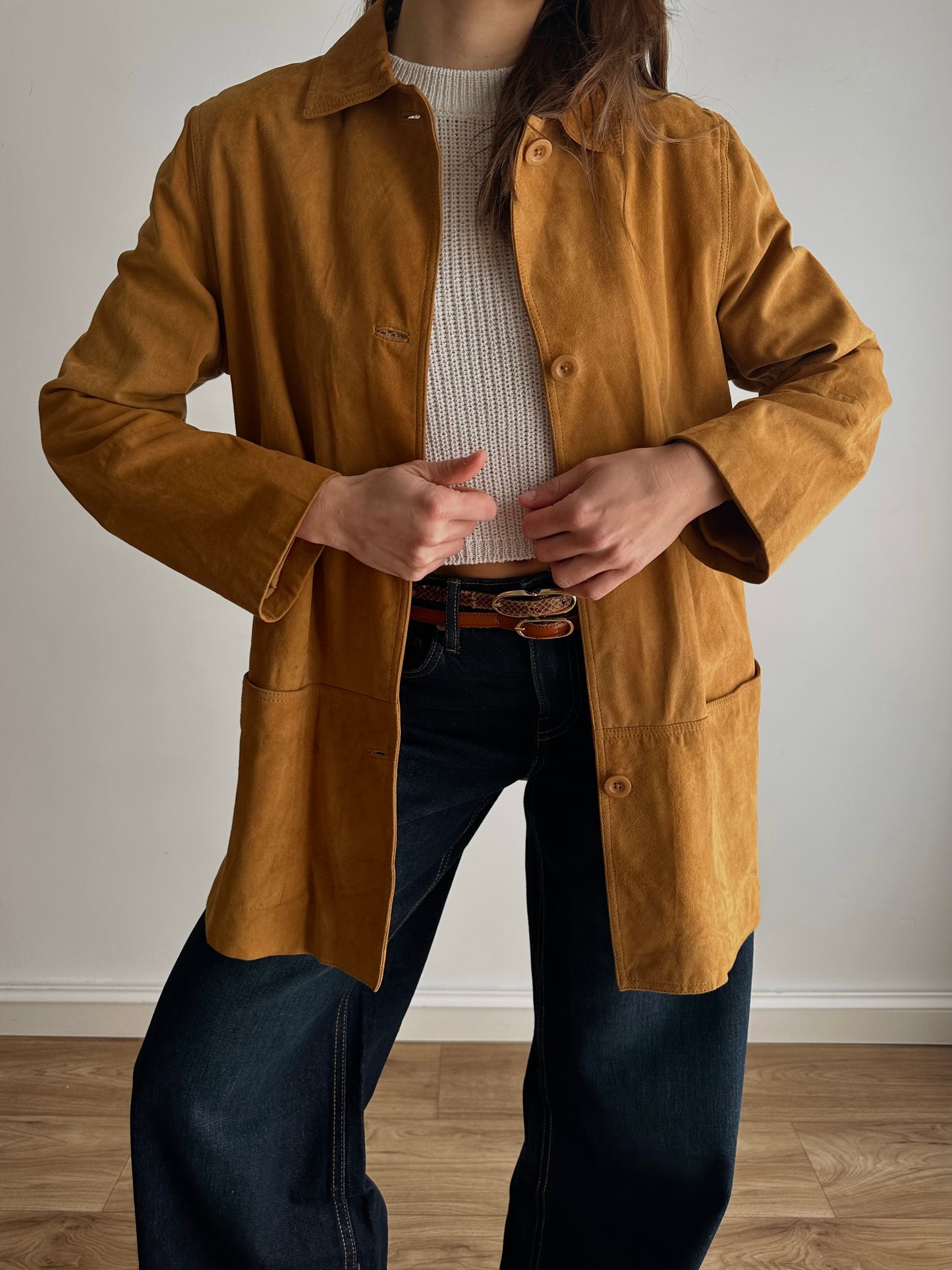 Suede camel jacket