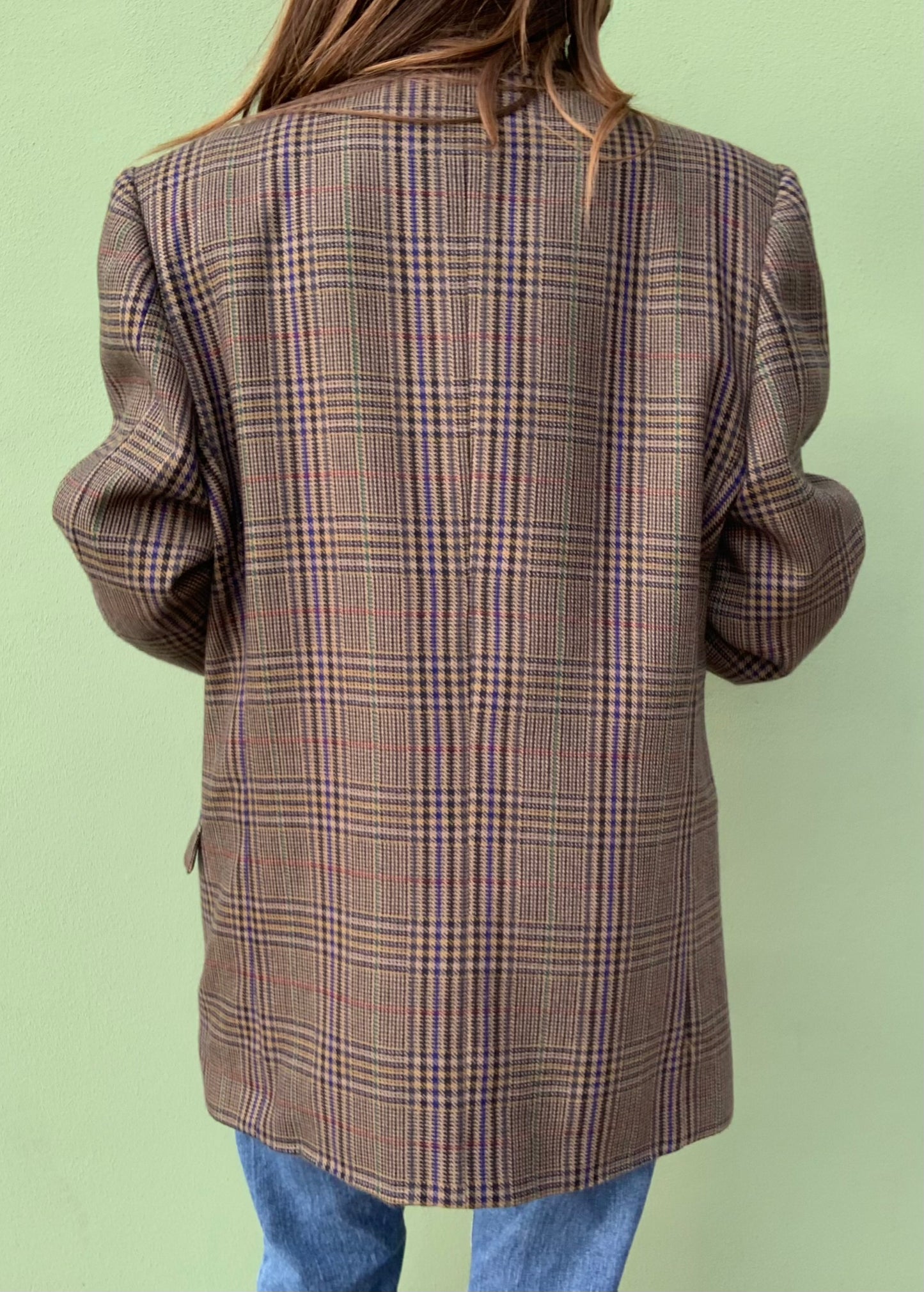 Vintage check blazer