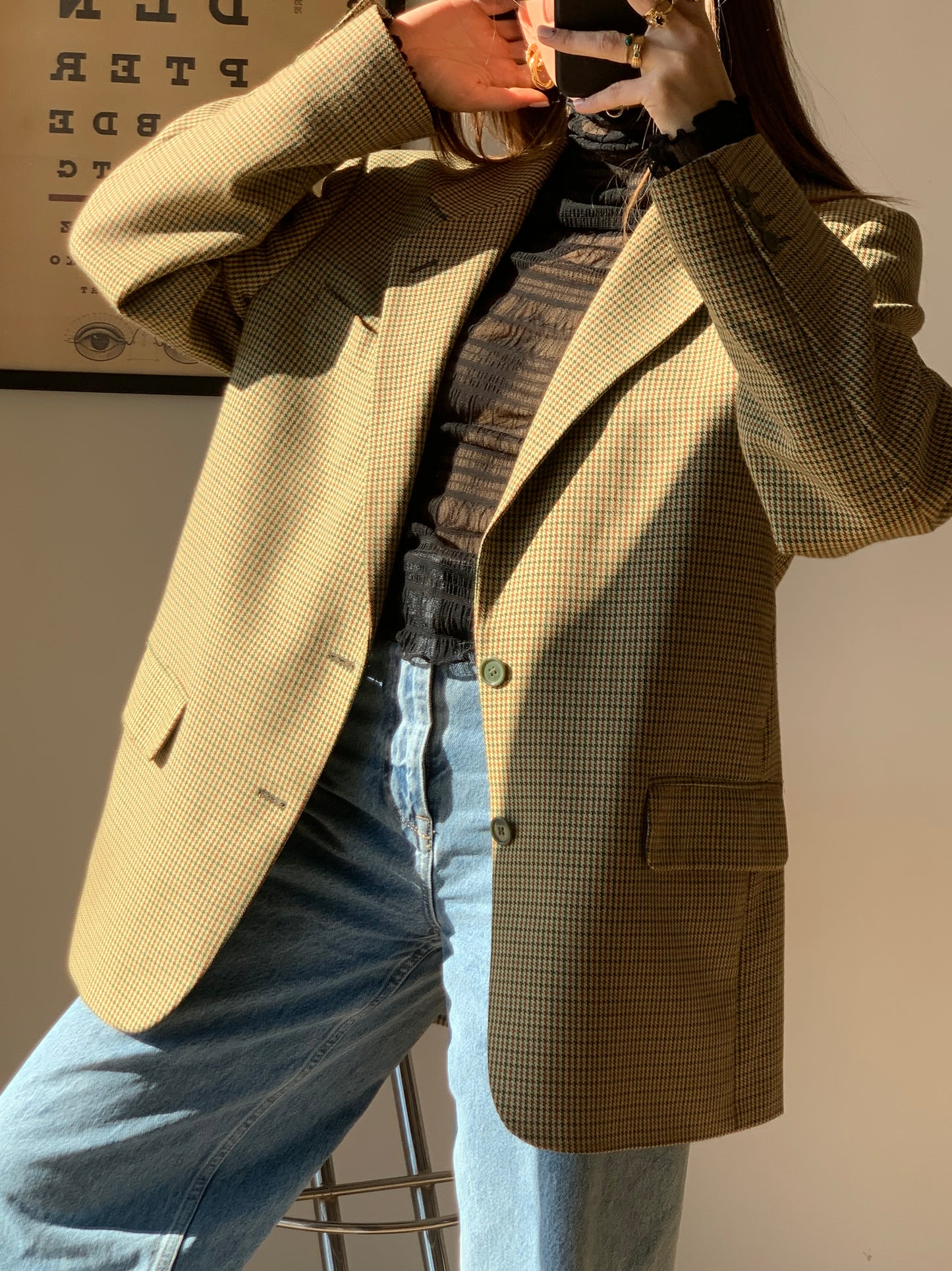 Pied de poule blazer