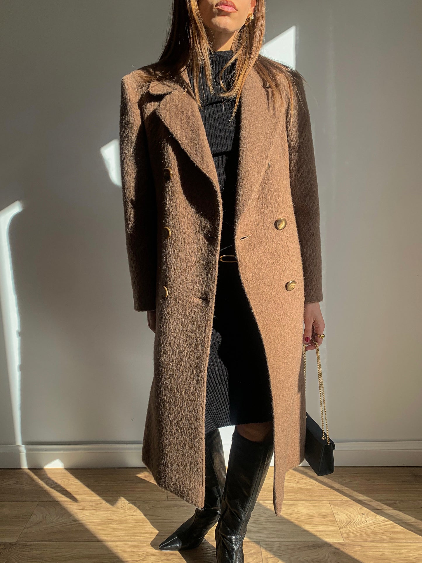 Dark camel coat
