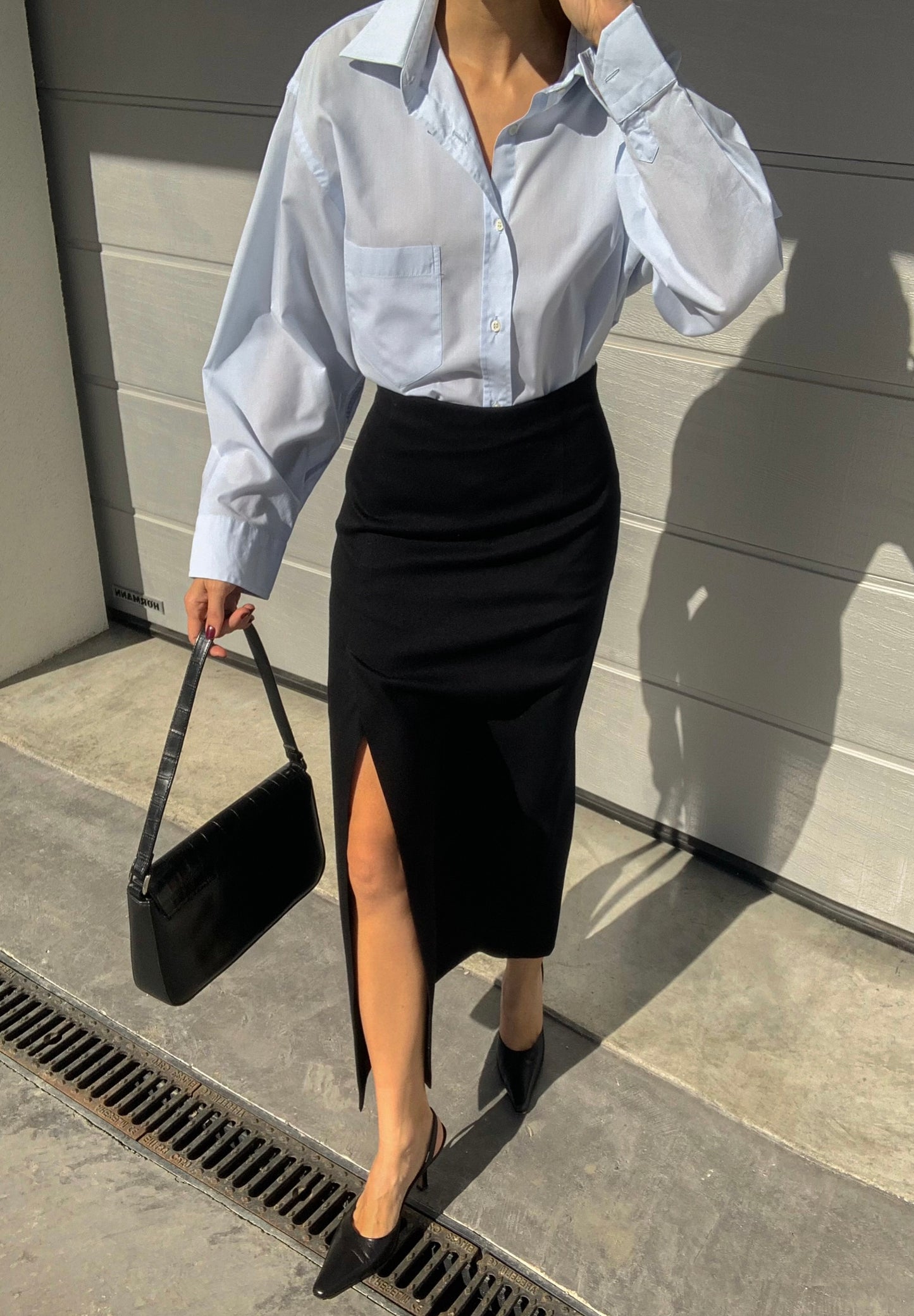 Vintage maxi skirt with slit