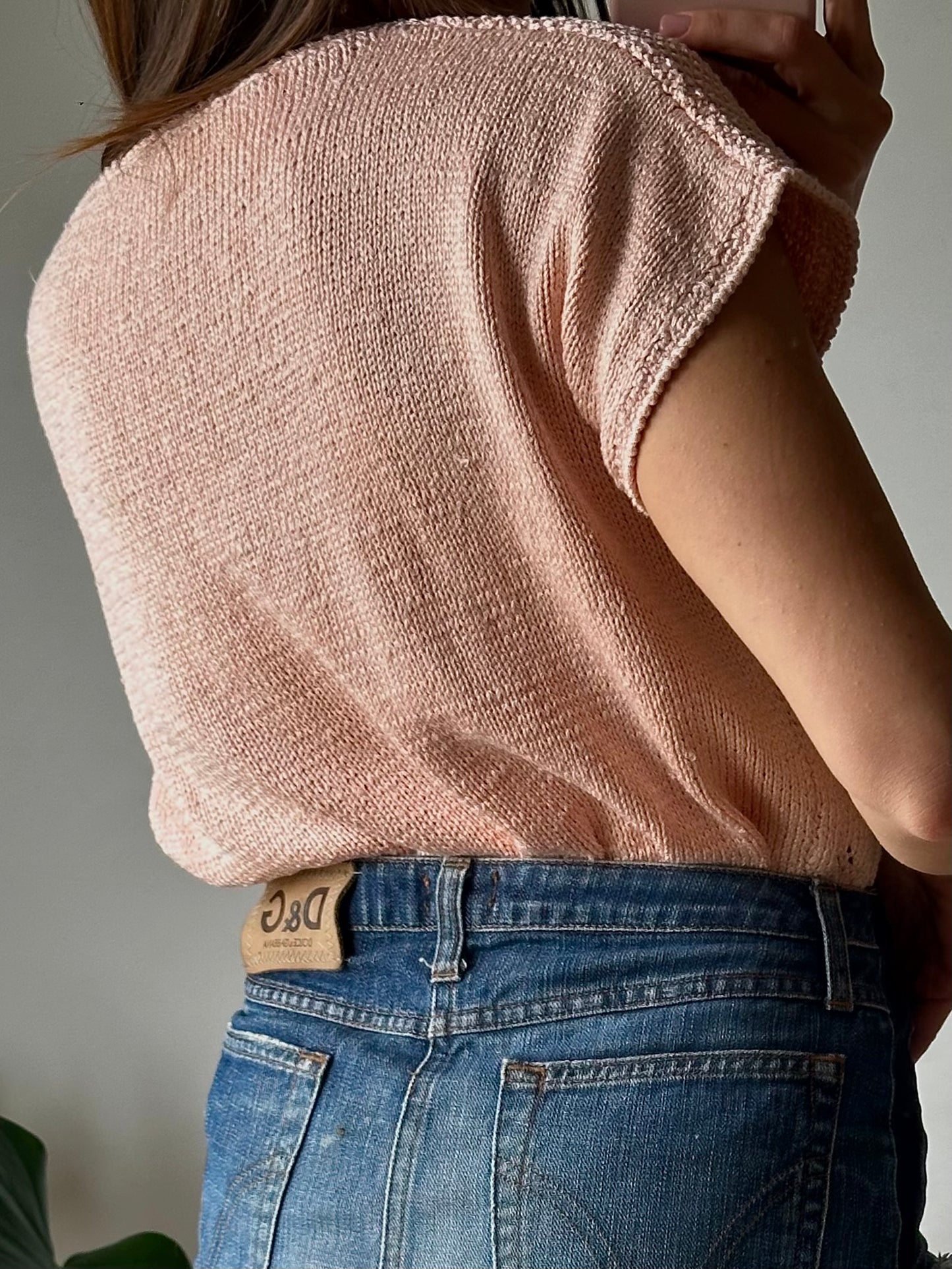 Crochet pink t-shirt