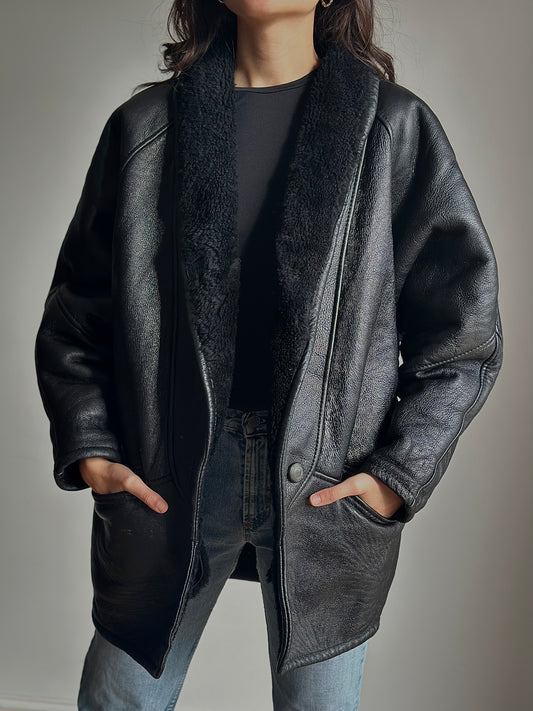 Black Shearling coat