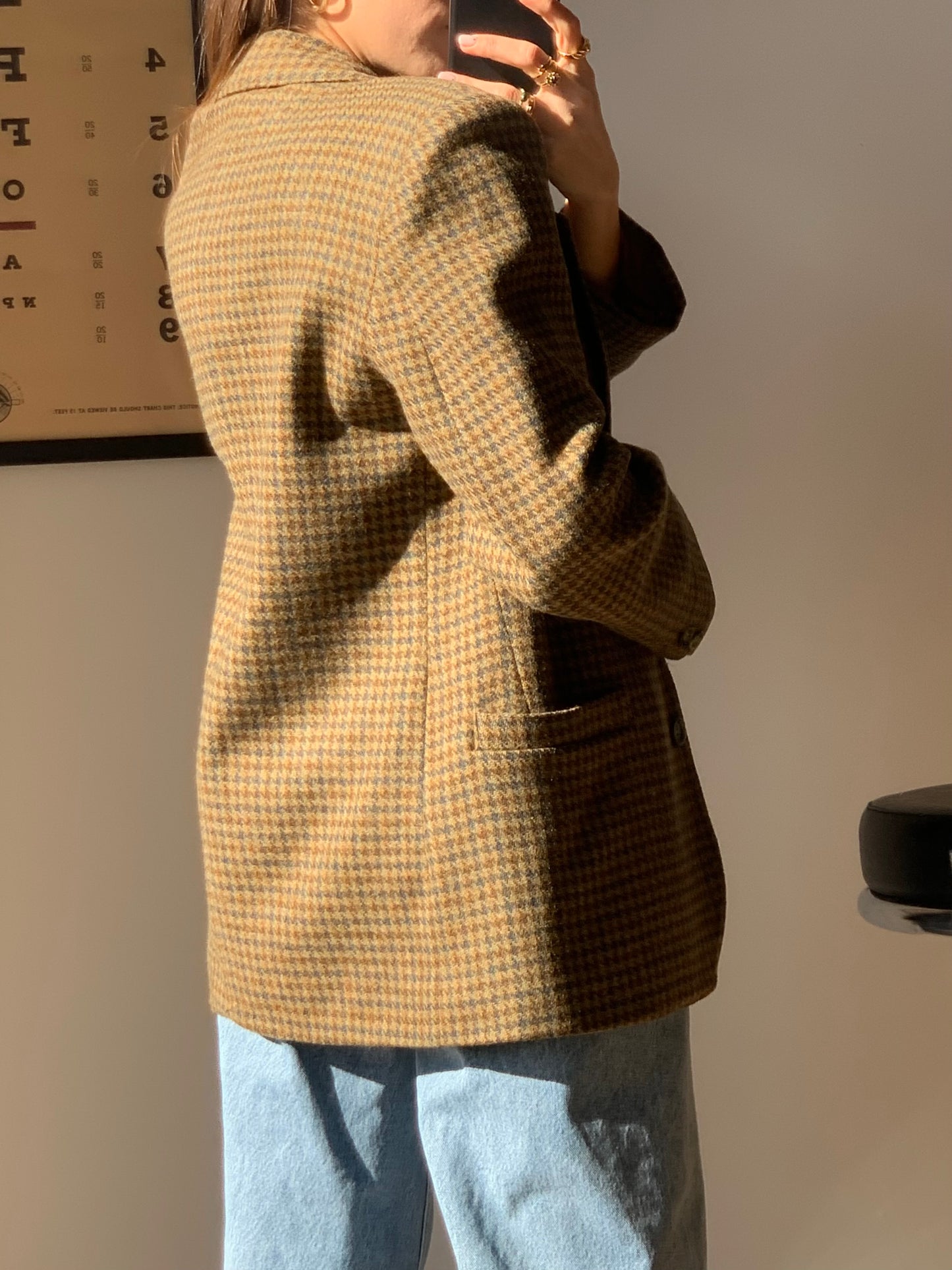 Pied de poule fitted blazer