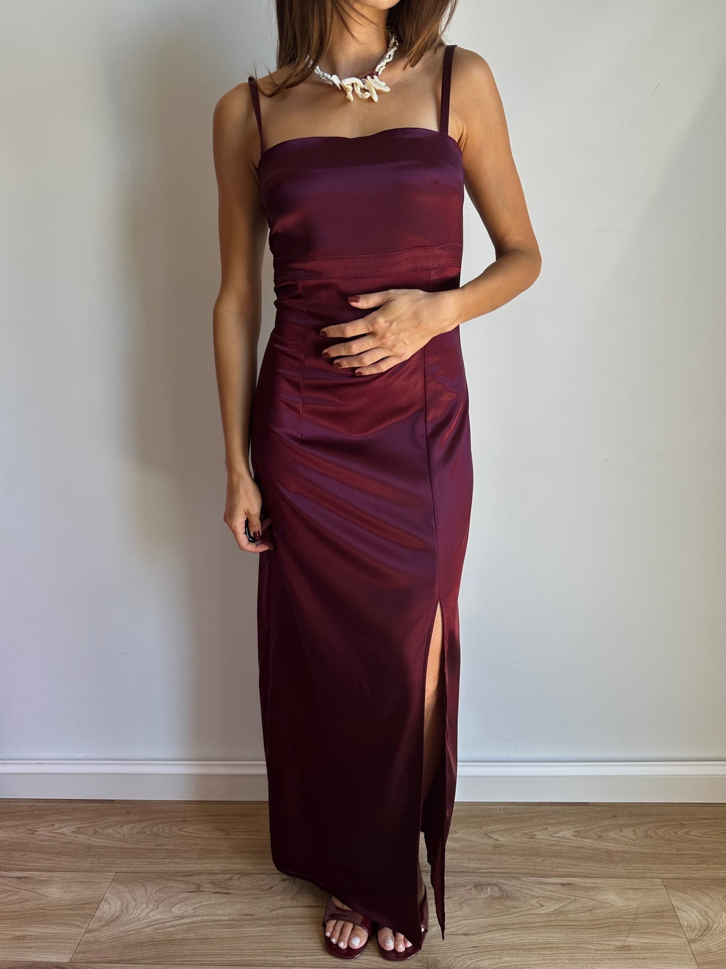 Burgundy dress
