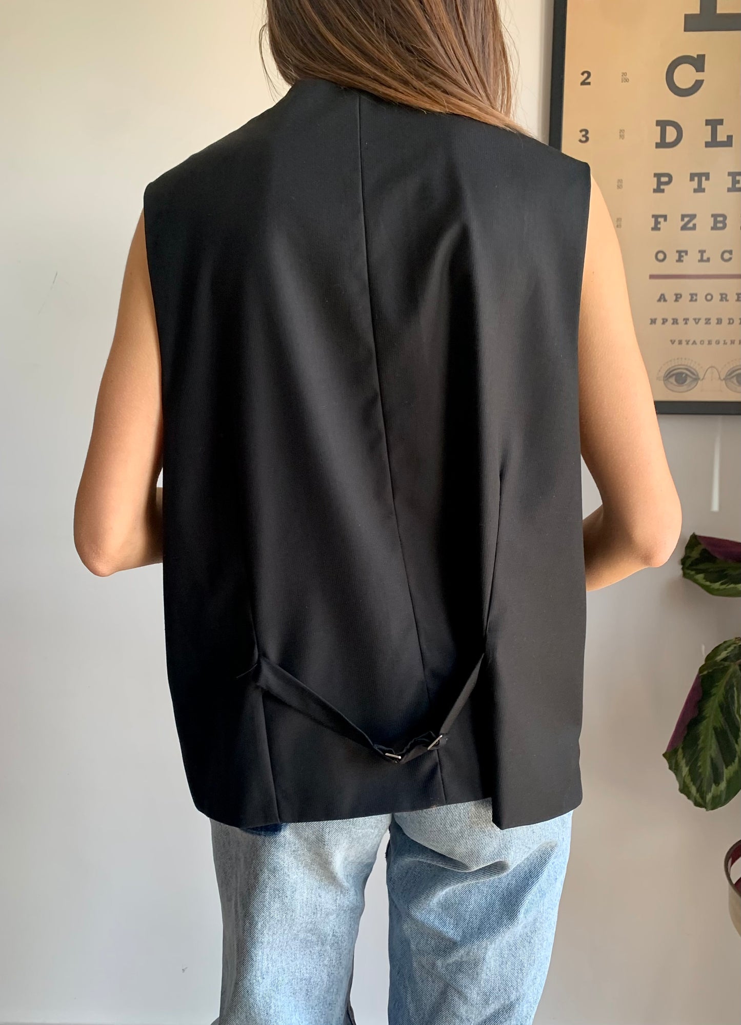 Classic black suit vest