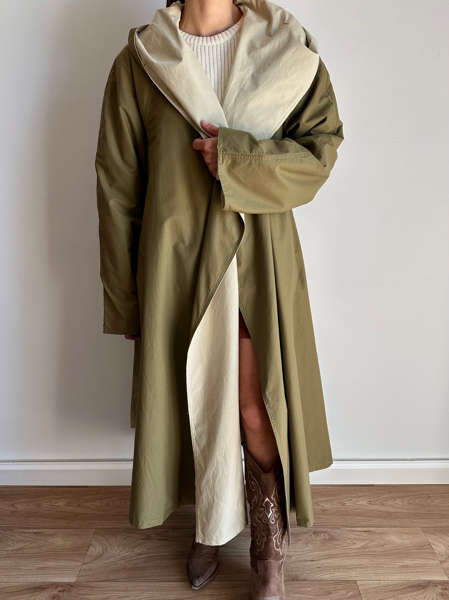 Double-face trench coat