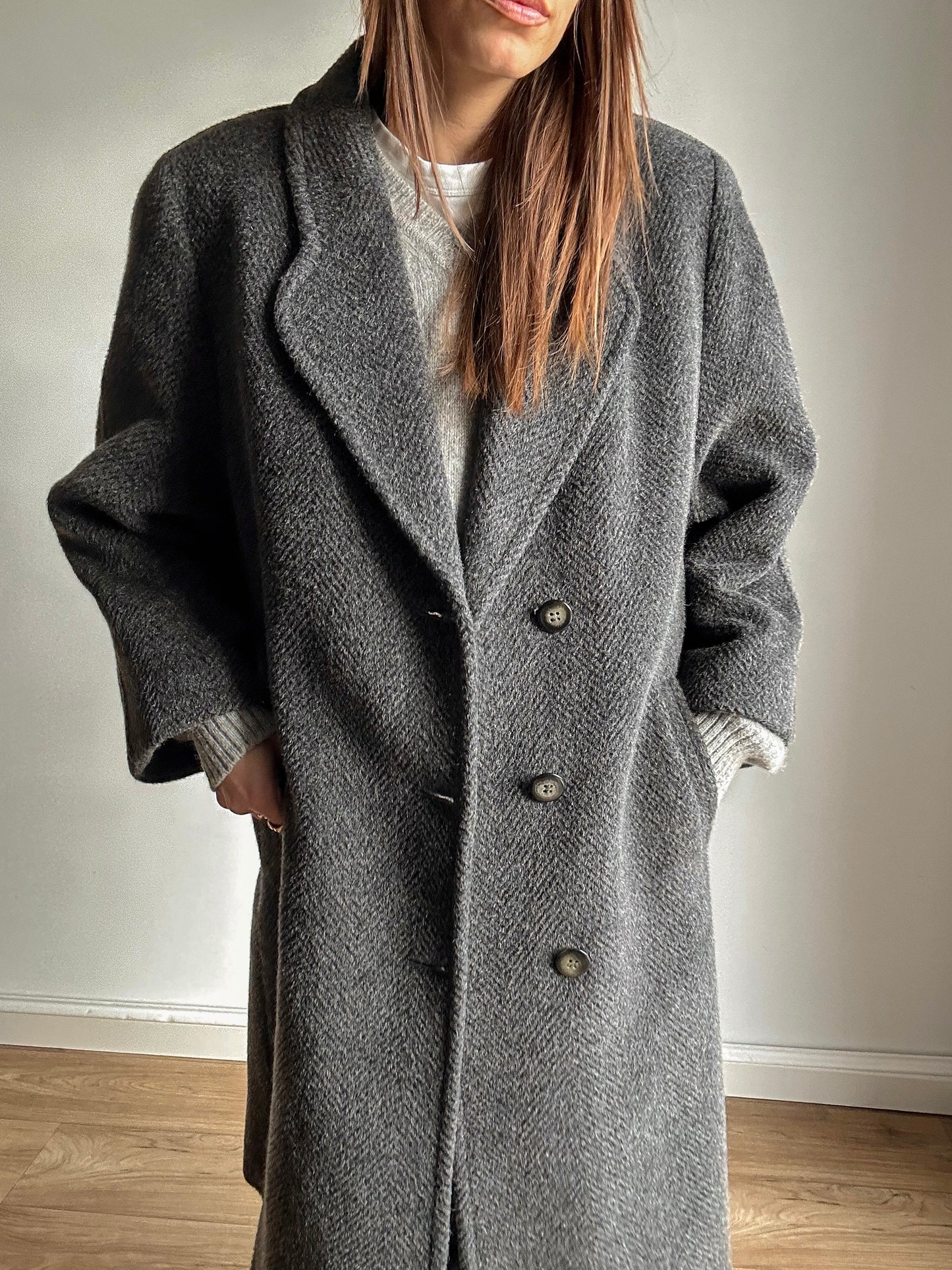 Spinato grey coat