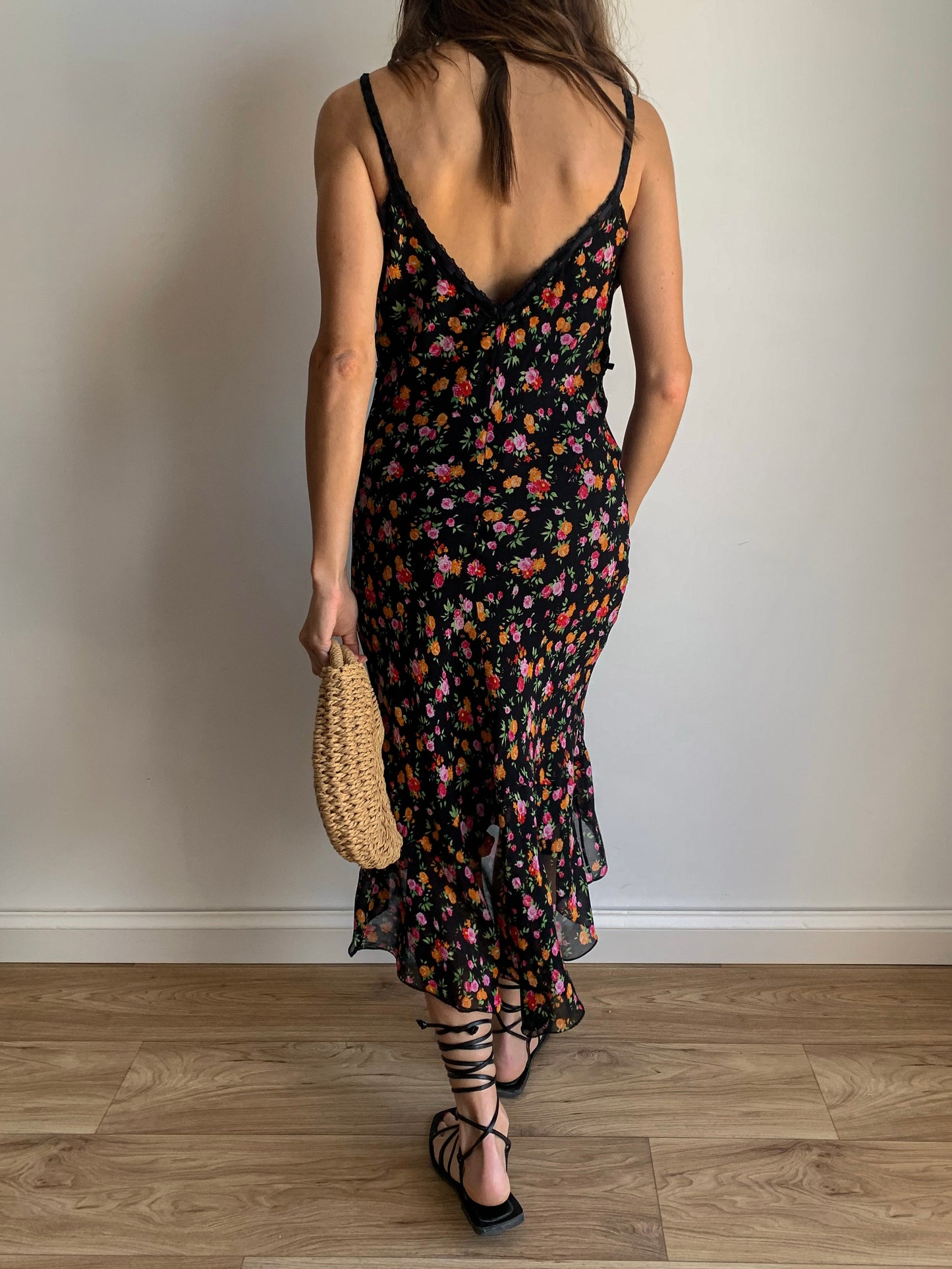 Micro floral print dress