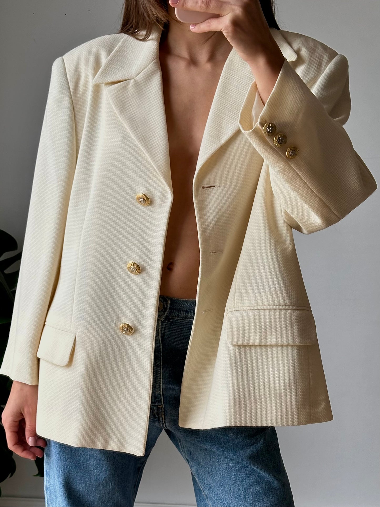 Cream blazer