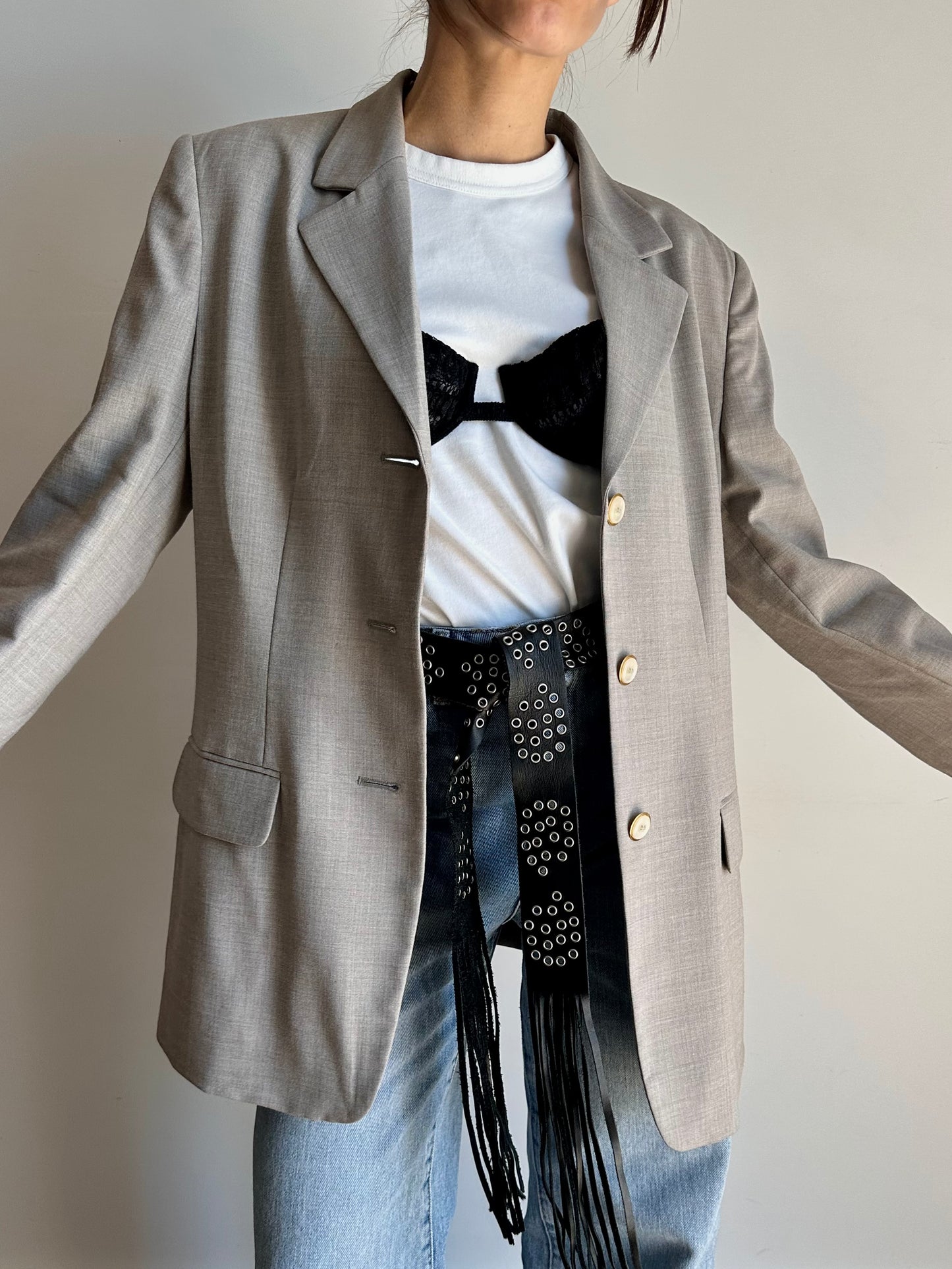 Stone grey blazer