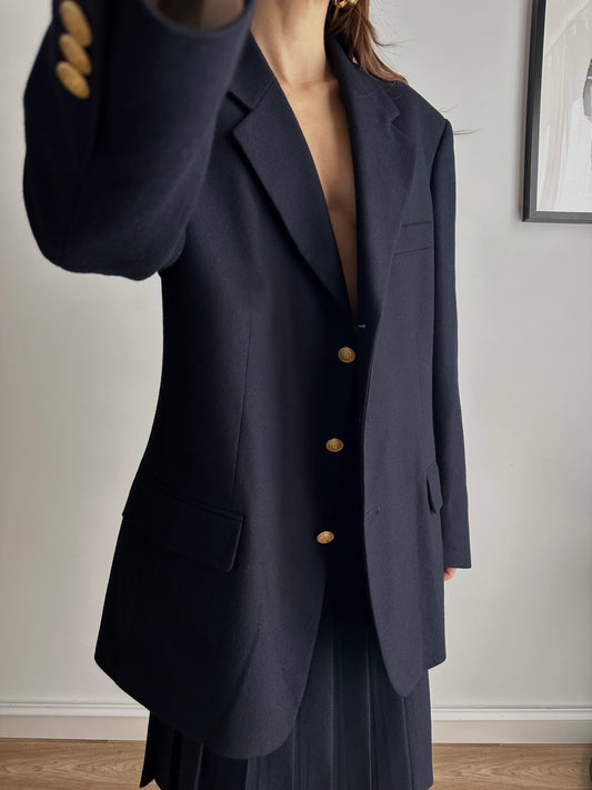 Navy wool blazer