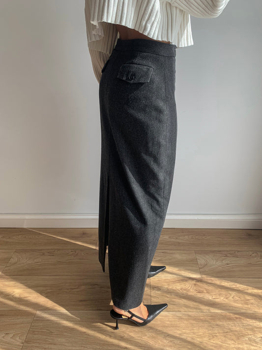 Wool maxi skirt