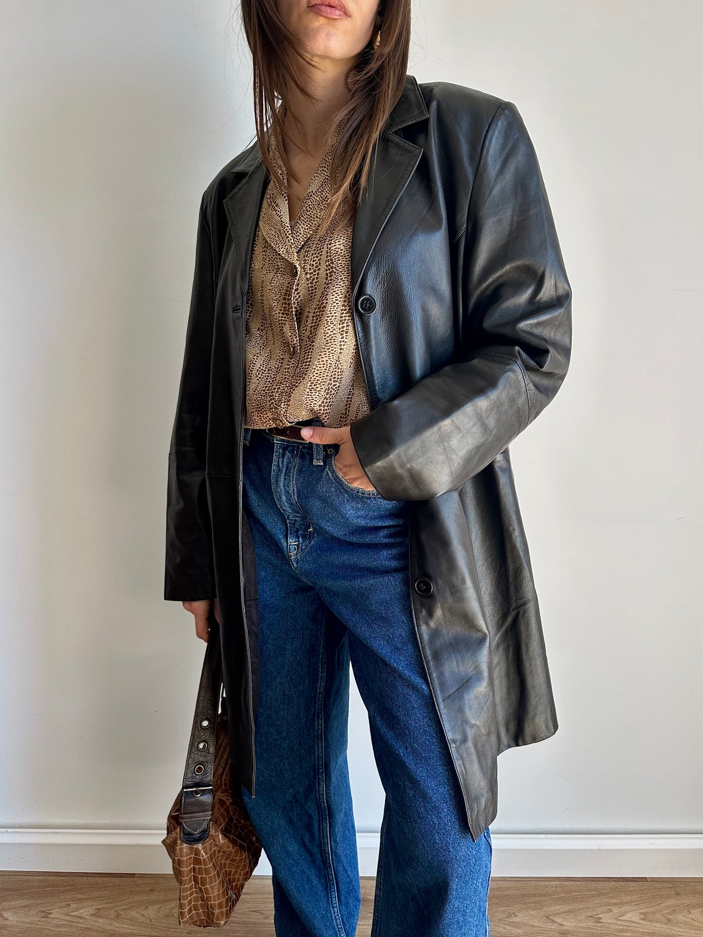 Dark choco leather jacket