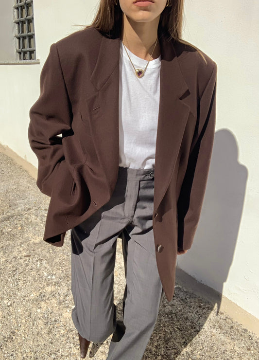 Vintage dark choco blazer