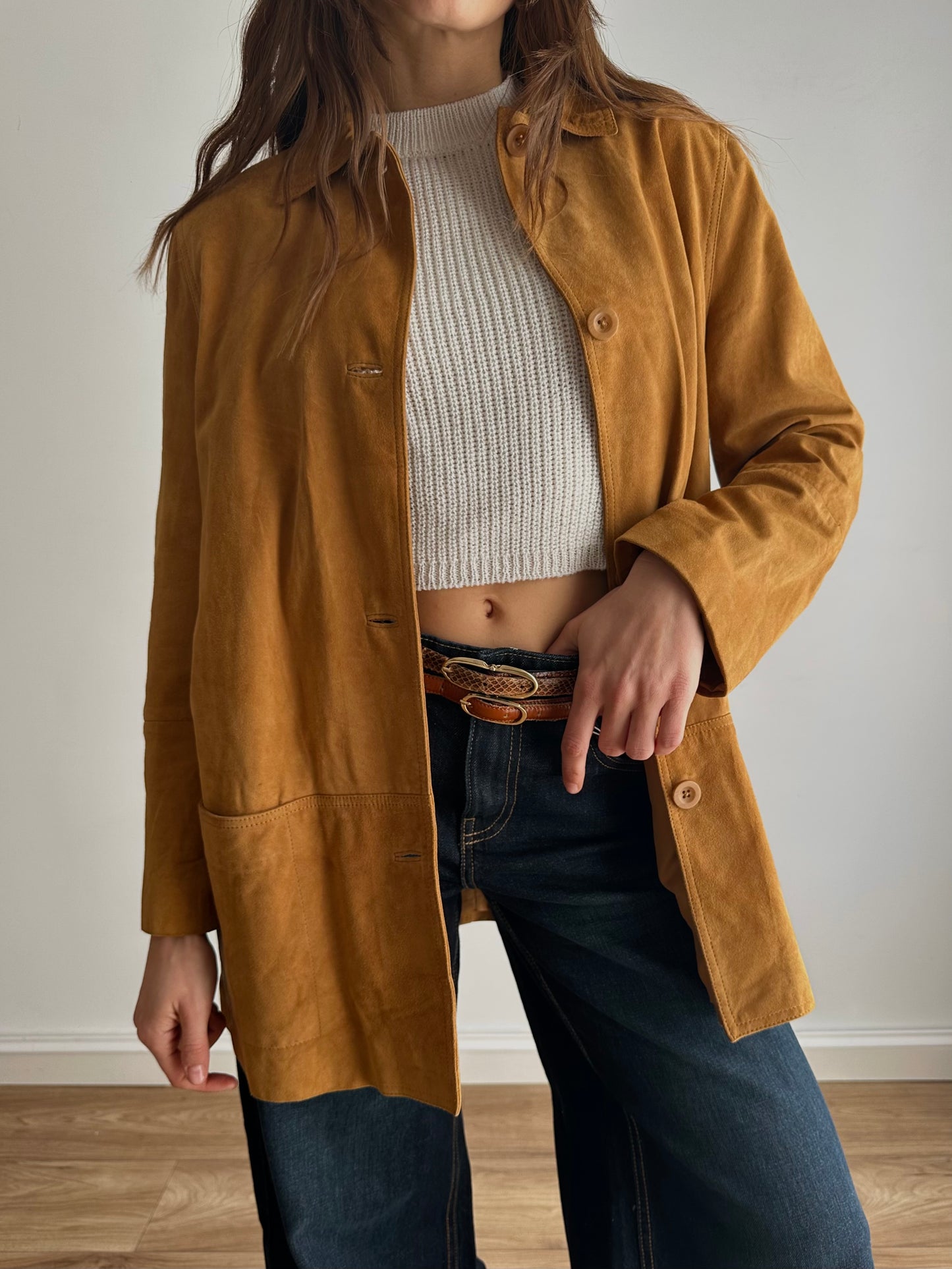 Suede camel jacket