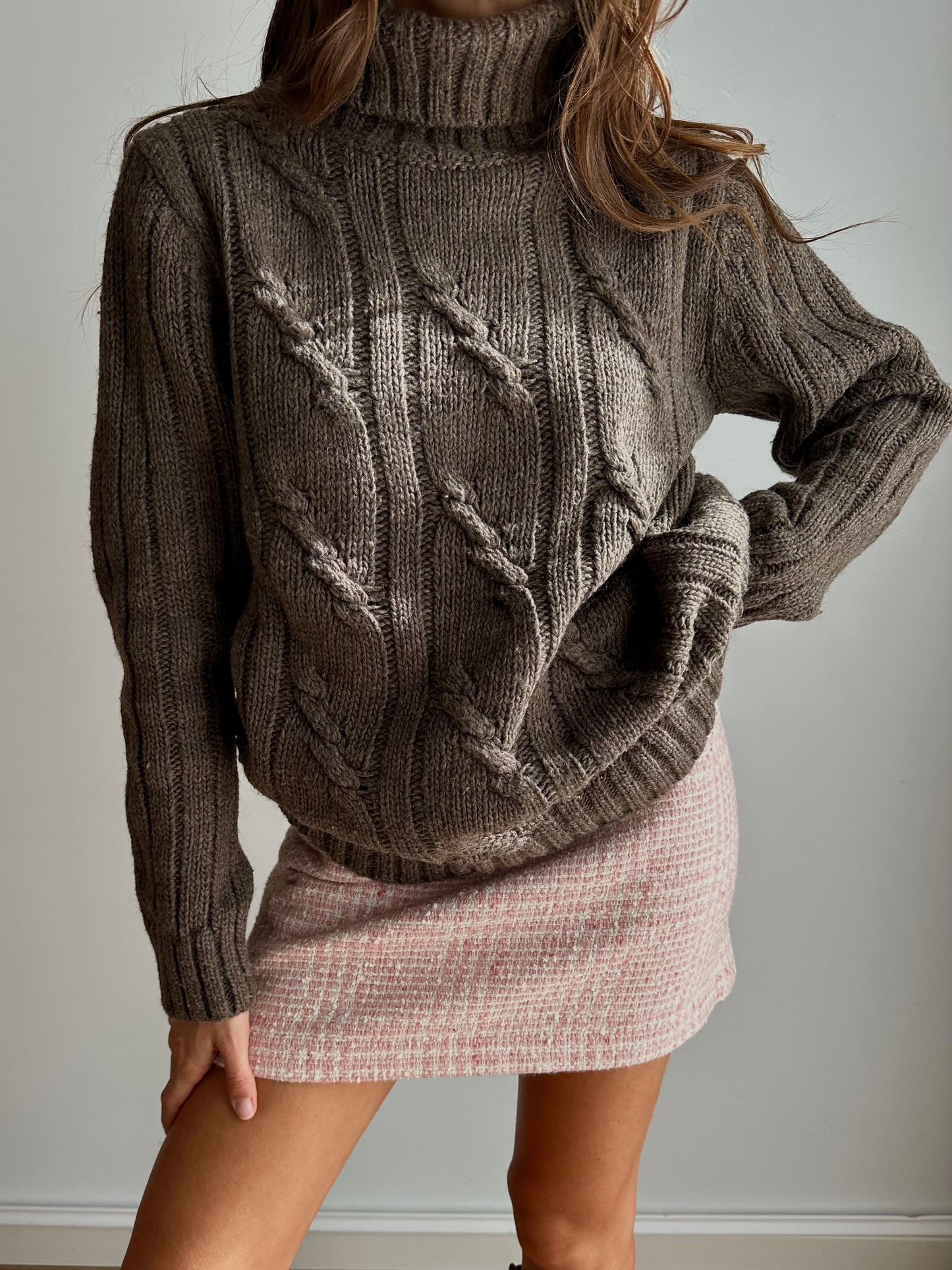 Taupe wool jumper
