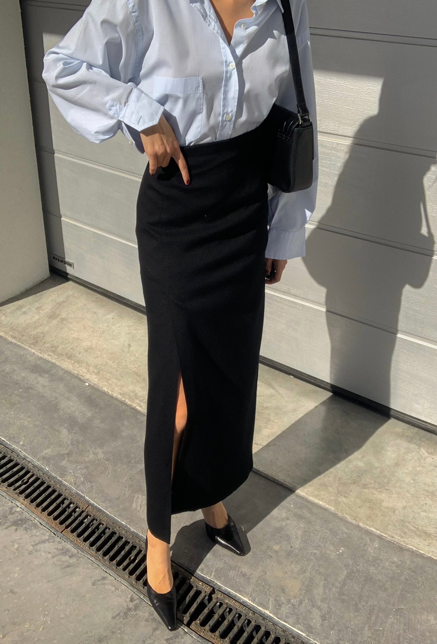 Vintage maxi skirt with slit