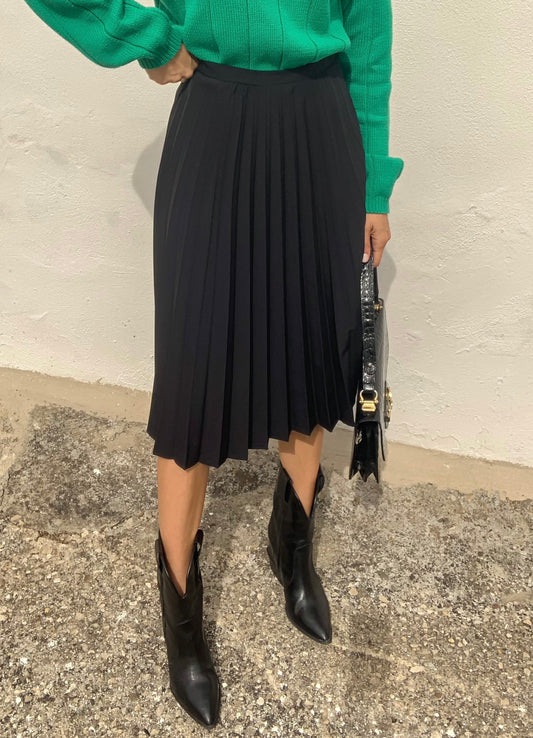 Vintage pleated midi skirt