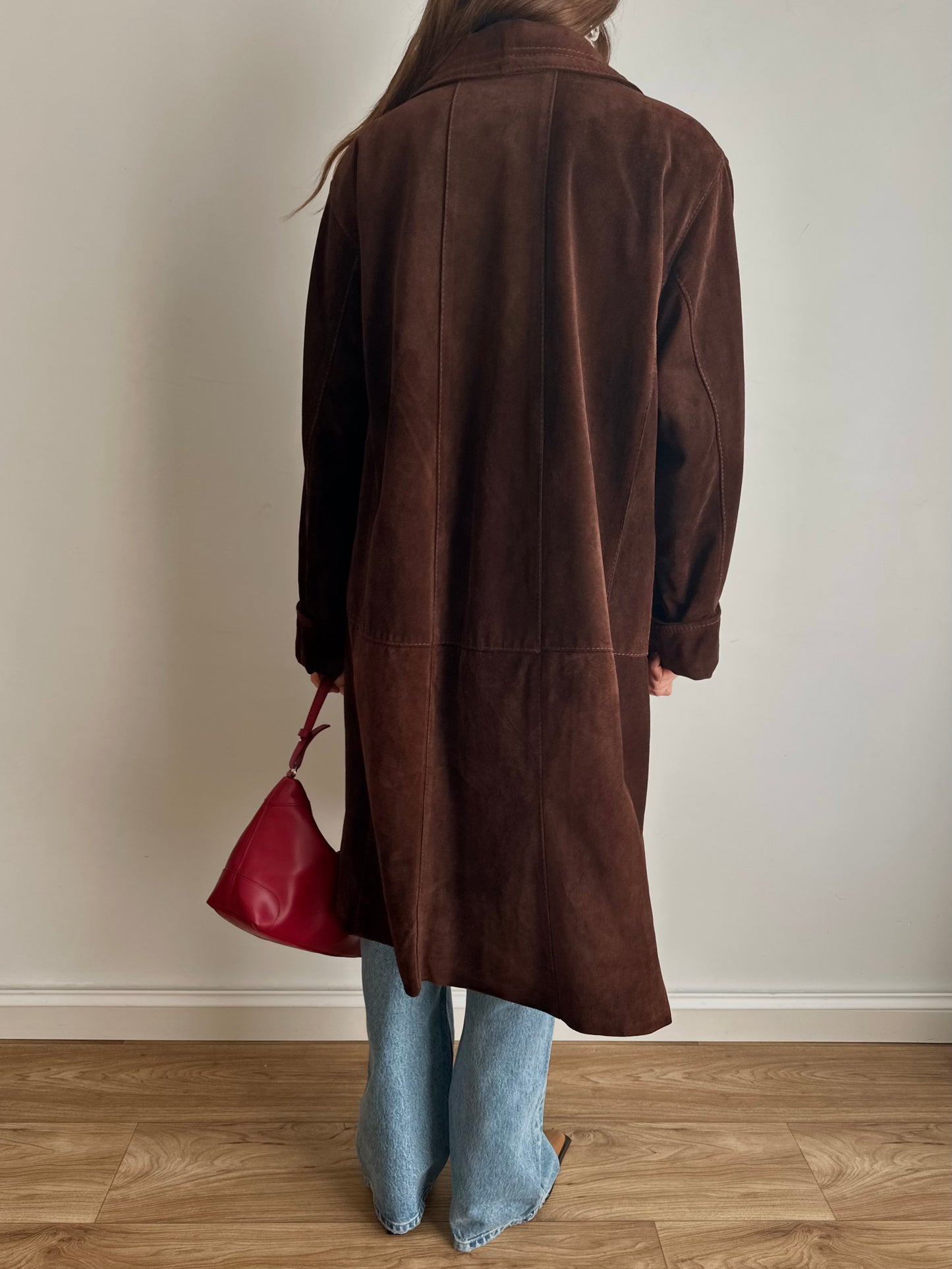 Suede choco coat