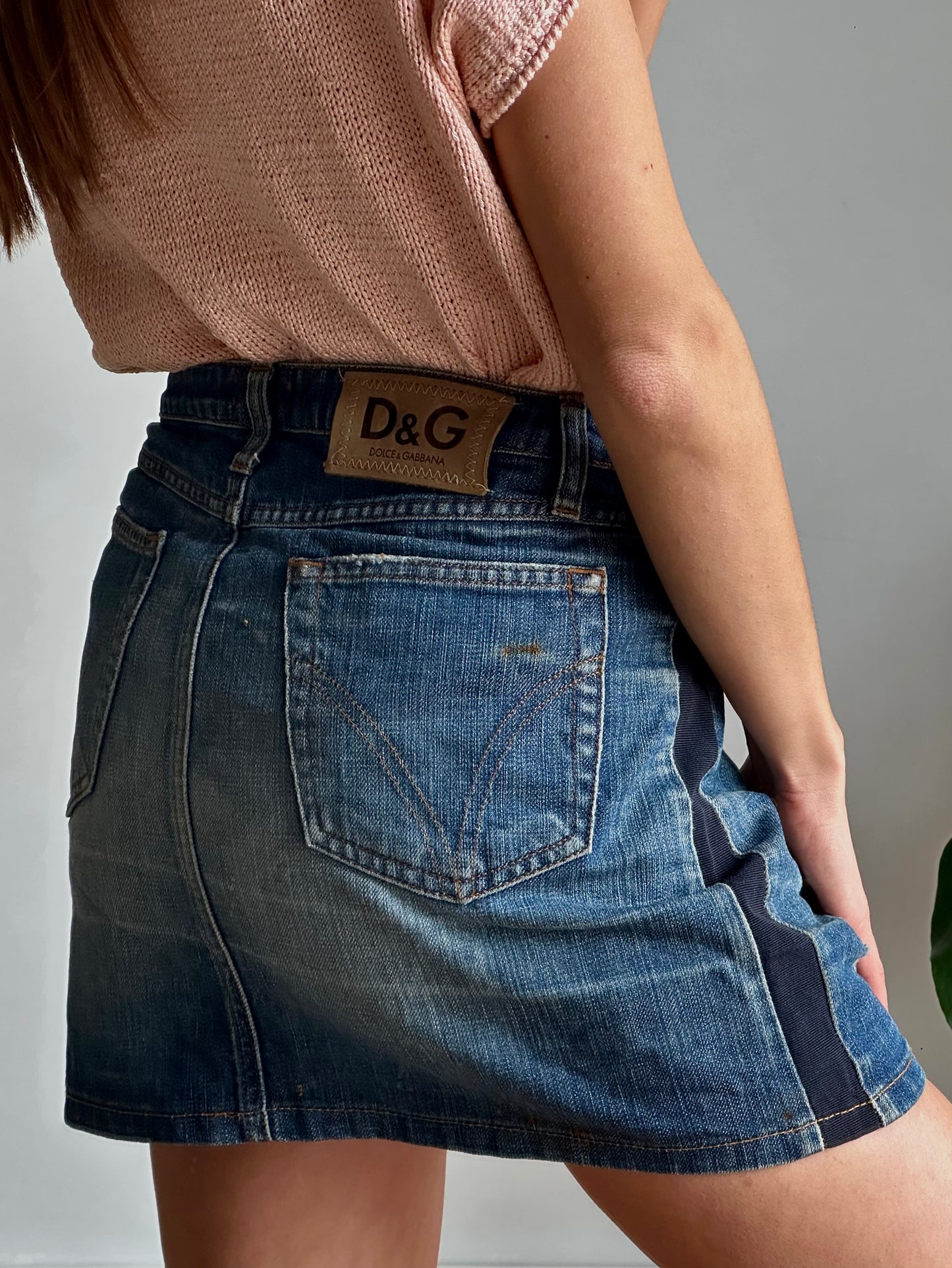 D&G denim mini skirt