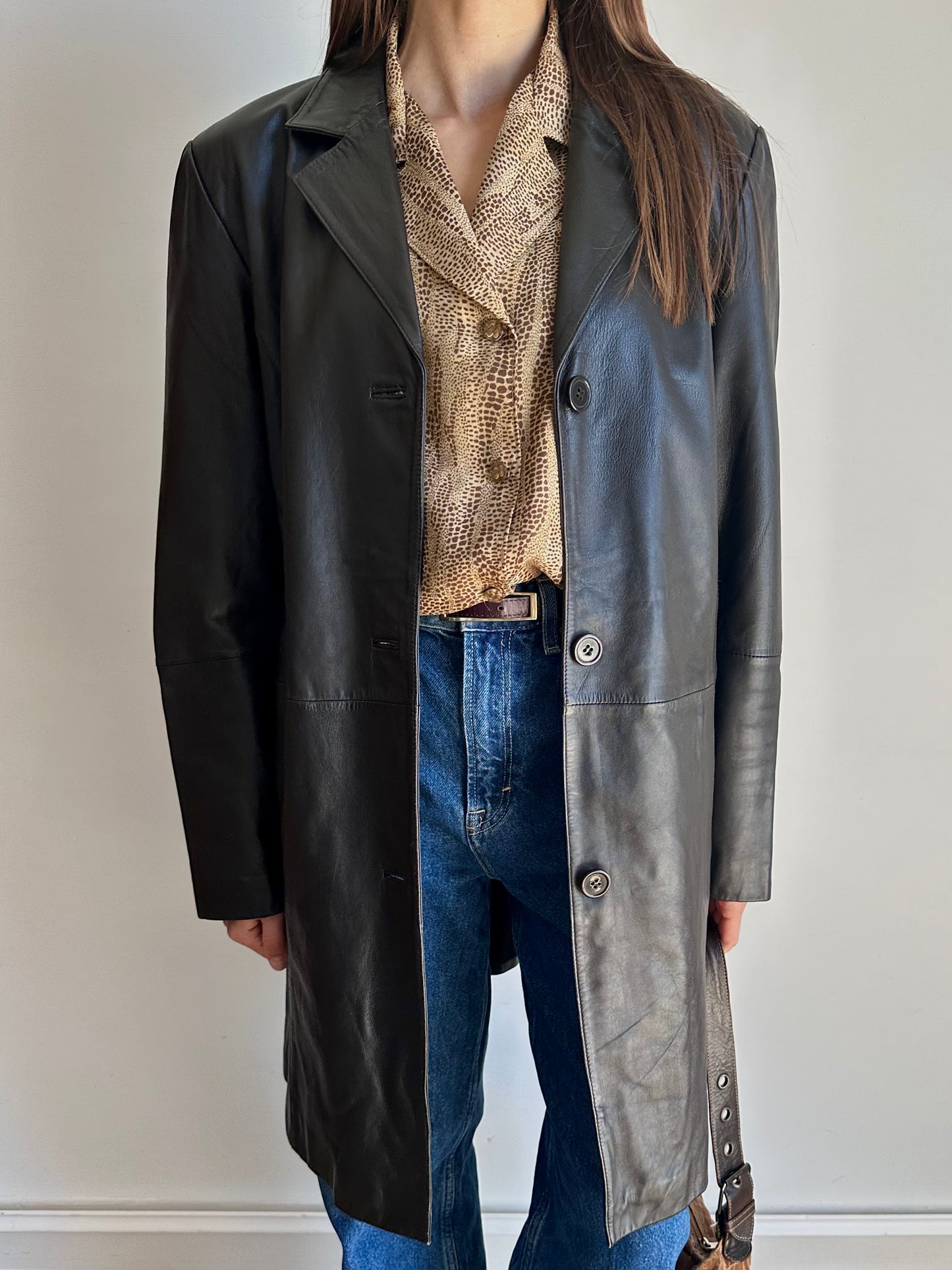 Dark choco leather jacket