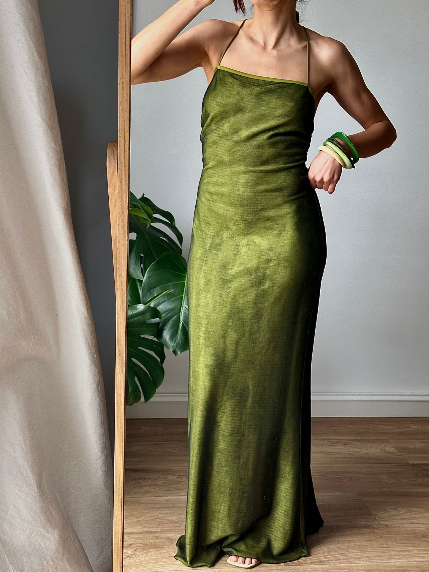 Olive event dress