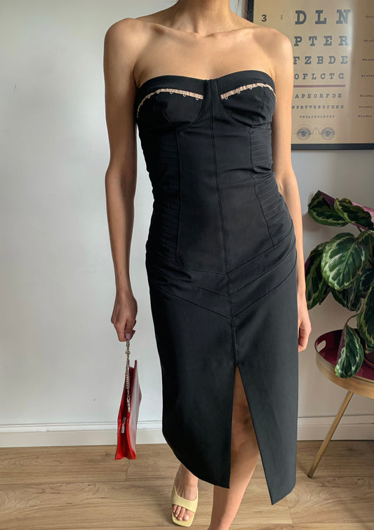 Bustier black dress
