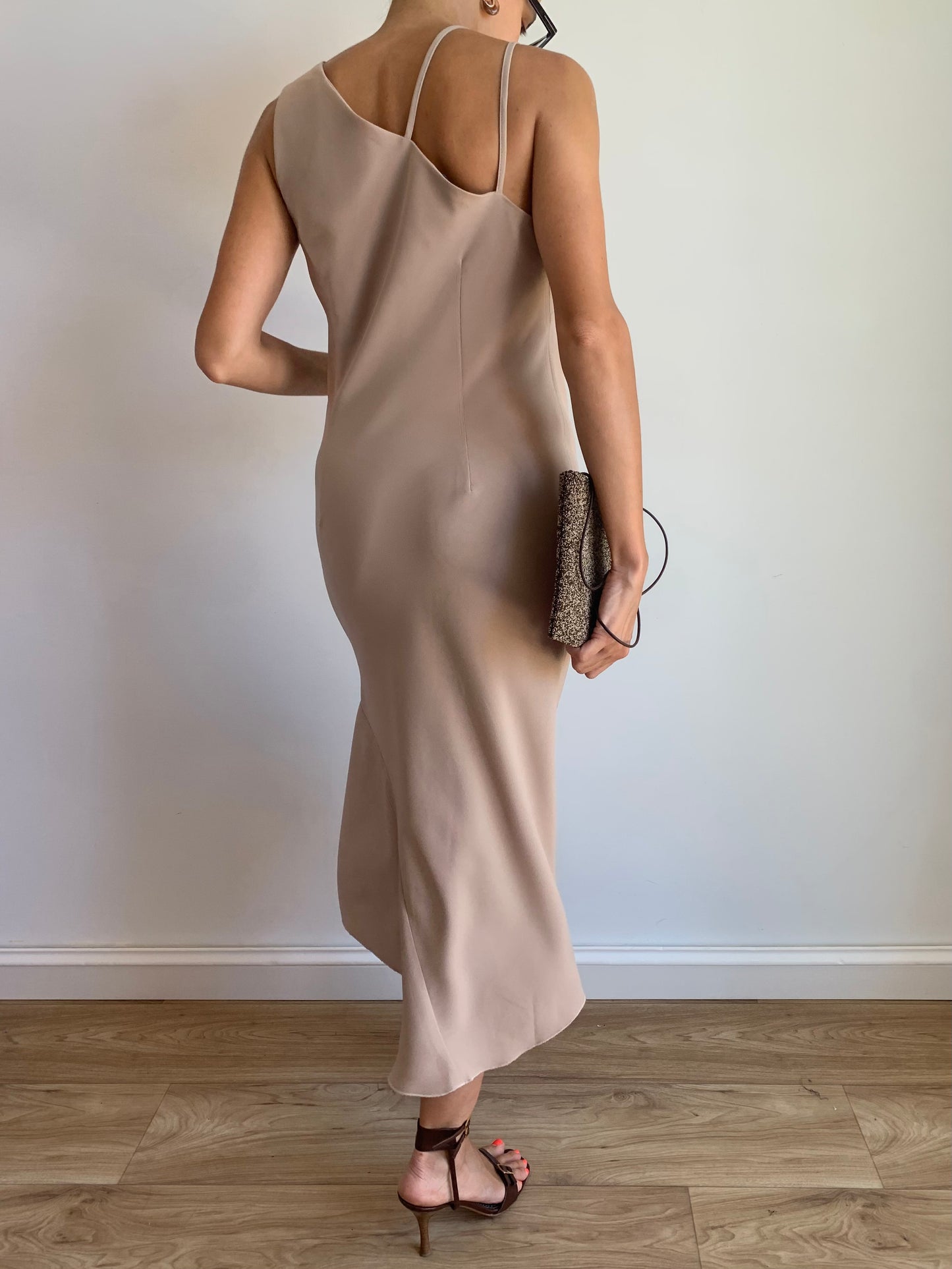 Asymmetric sand dress