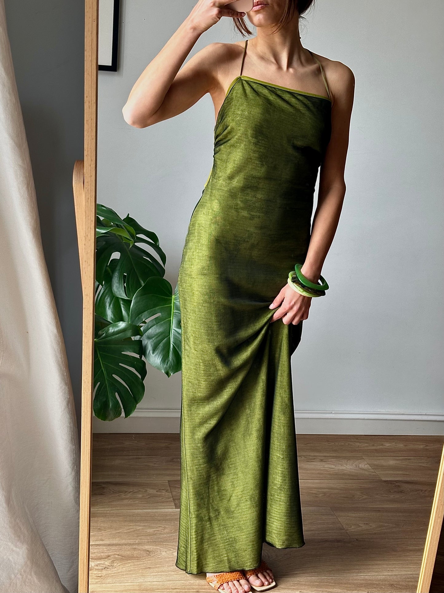 Olive event dress