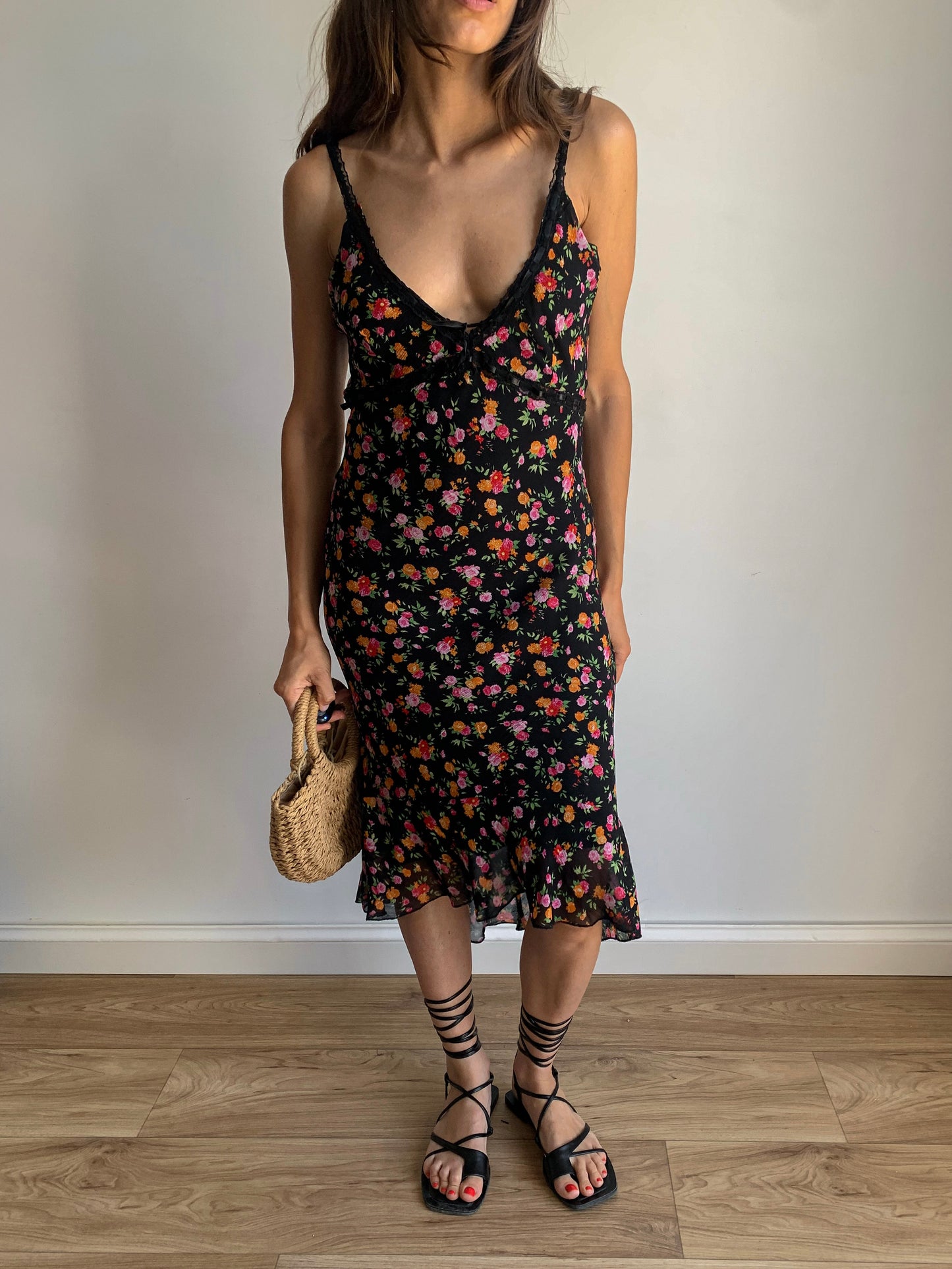 Micro floral print dress