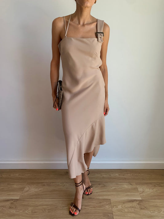 Asymmetric sand dress