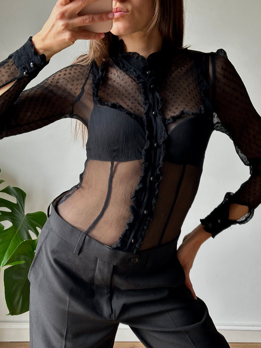 Silk transparent shirt