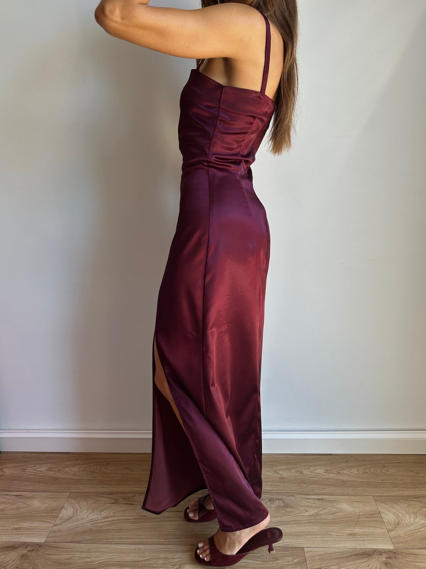 Burgundy dress