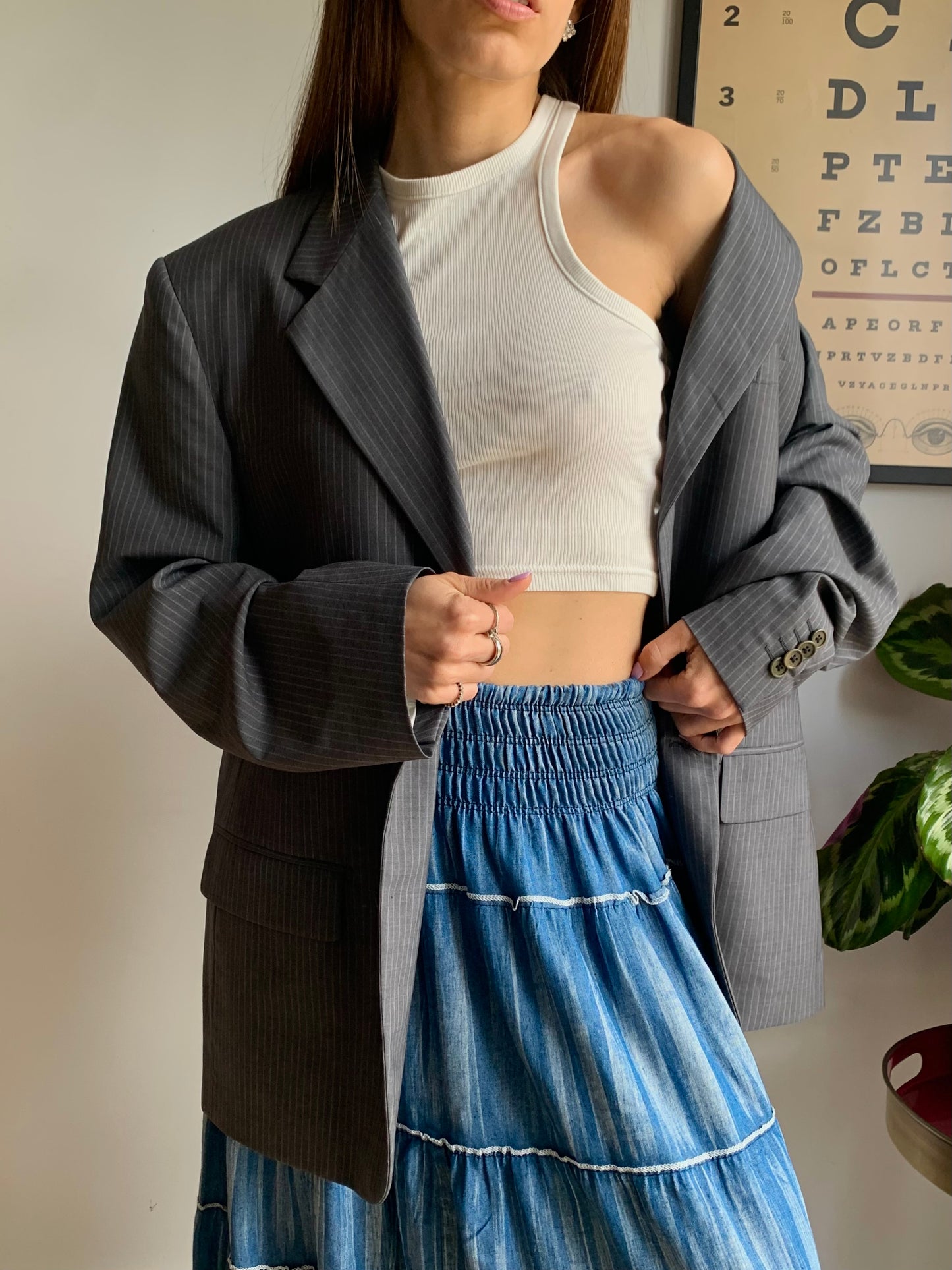 Vintage gessato blazer