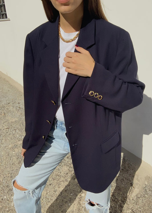 Vintage navy blue blazer