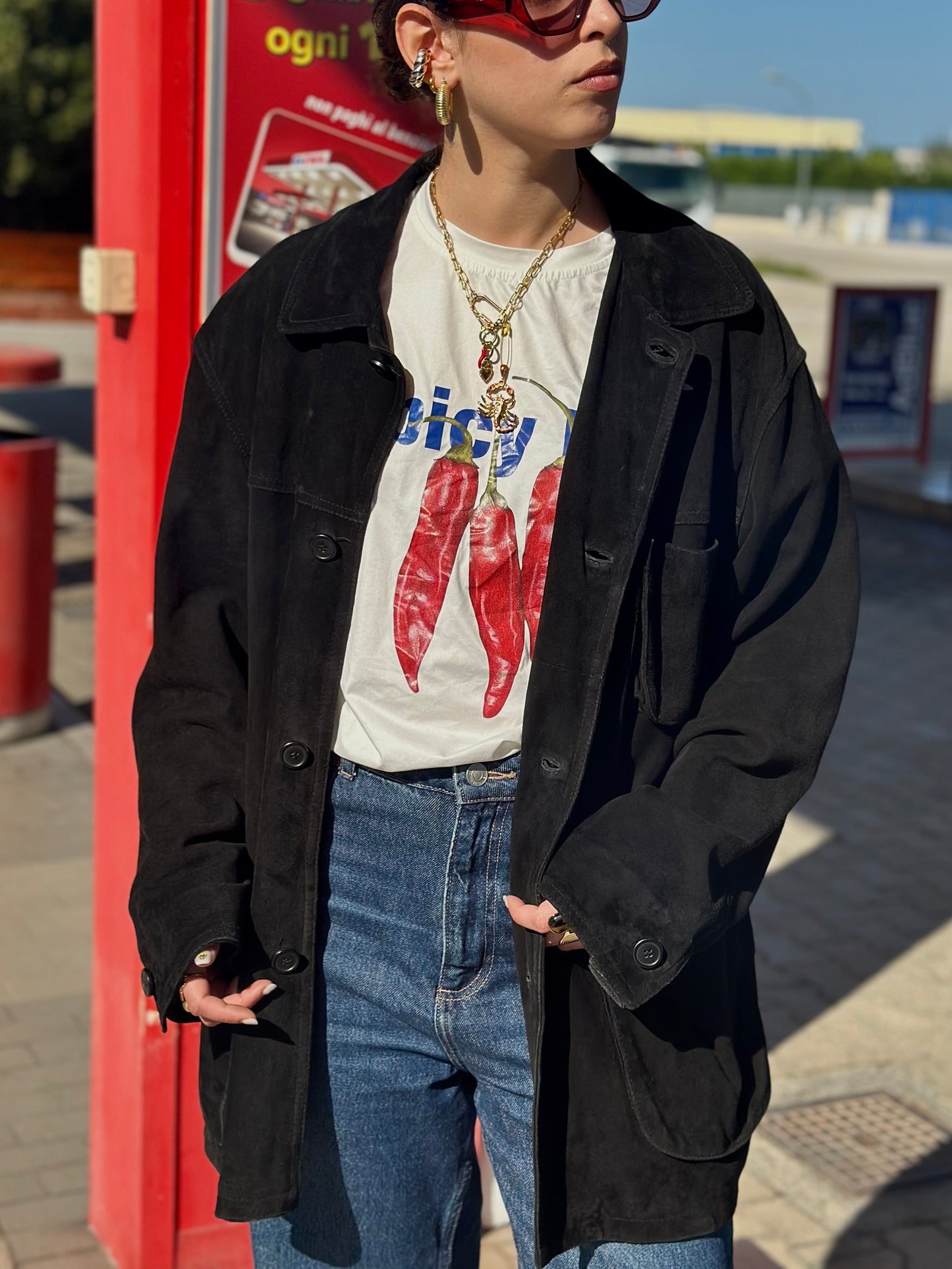 Suede black jacket