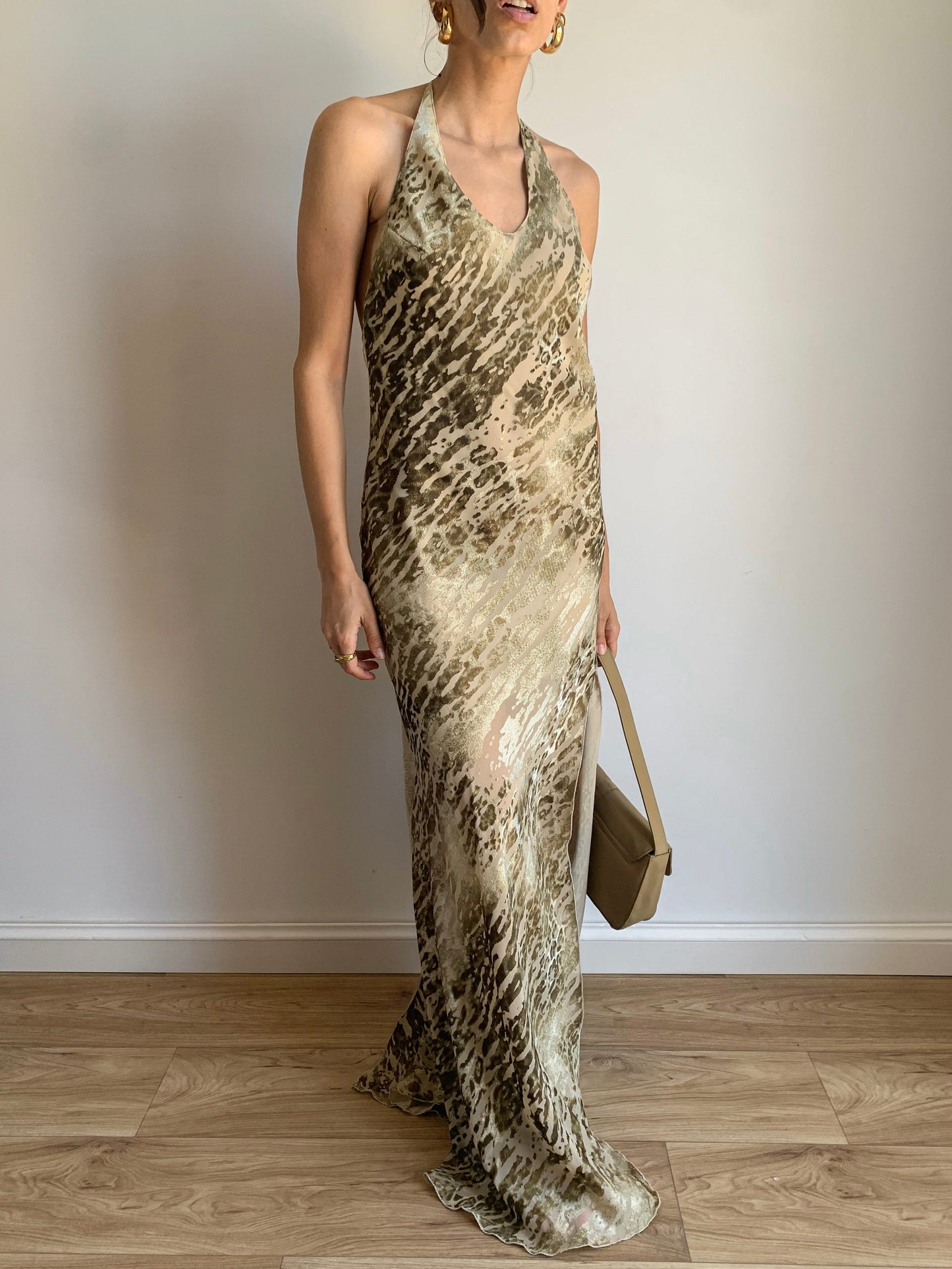Animalier effect maxi dress